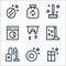 cleaning line icons. linear set. quality vector line set such as window, plate, vacuum cleaner, washing powder, clothes, washing