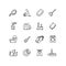 Cleaning line vector icons