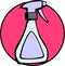 Cleaning liquid spray bottle. Vector available