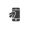 Cleaning mobile phone vector icon