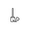 Cleaning, mop line icon