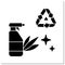 Cleaning package recycling glyph icon