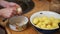 Cleaning Potatoes in the Home Kitchen. Slow Motion