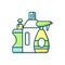Cleaning products RGB color icon