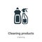 Cleaning products vector icon on white background. Flat vector cleaning products icon symbol sign from modern cleaning collection