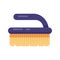 Cleaning service. Flat brush fetlock icon logo illustration. Household equipment tool isolated on white background