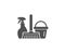 Cleaning service icon. Spray, bucket and mop.