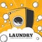 Cleaning service and laundry vector concept background, poster