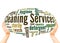 Cleaning Services word cloud sphere concept