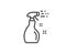 Cleaning spray line icon. Washing liquid. Vector