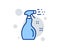 Cleaning spray line icon. Washing liquid. Vector