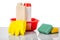 Cleaning supplies isolated