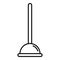 Cleaning toilet sucker icon, outline style