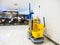 Cleaning tools cart wait for cleaning.Bucket and set of cleaning equipment in the Department store.