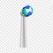 Cleaning toothbrush icon, realistic style