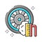 cleaning wash car wheel color icon vector illustration
