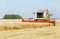 Cleaning of a wheaten field by a combine