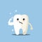 Cleaning and whitening teeth concept