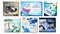 Cleaning Wipes Creative Promo Posters Set Vector