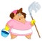 Cleaning woman