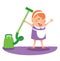 Cleaning woman