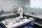 cleanroom robot, equipped with precision instruments and tools for maintenance and repairs