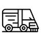 Cleanup machine icon outline vector. Road truck