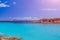 Clear amazing azure coloured sea water in Capriccioli beach, Sardinia, Italy