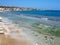 Clear azure sea water landskape and rocks near Crete coast, Gree