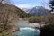 The clear Azusa River in Kamikochi, Japan