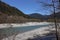 The clear Azusa River in Kamikochi, Japan