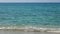 Clear blue rippled sea water horizon