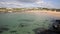 Clear blue sea in Cornwall at Treyarnon Bay England UK Cornish north coast between Newquay and Padstow