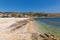 Clear blue sea Javea Xabia Spain at Platja de la Grava beach located south-east of Denia also known as Xabia
