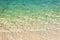 Clear blue transparent tropical summer beach water background