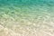 Clear blue transparent tropical summer beach water background