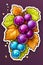 a clear bright cute grapes a splash of fancy generated by ai