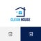 Clear Clean Spotless House Building Abstract Modern Logo