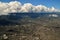 Clear daytime arrival over silicon valley in San Jose