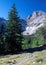 Clear, deep blue skies above Wheeler Peak, Great Basin National Park, Nevada