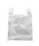 Clear disposable plastic bag isolated