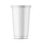 Clear disposable plastic cup with lid.