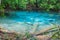 Clear emerald pond in tropical forest or Blue Pool.