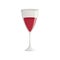 Clear glass of red wine. Exquisite alcoholic drink in glass flute.