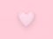 clear heart pink background valentine concept 3d render