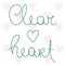 Clear Heart. Pink hearts. Vector isolated on white. Green sign illustration. Love Heart card for social media content, wedding