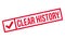 Clear History rubber stamp