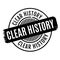 Clear History rubber stamp