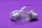 Clear Incandescent Night Light Bulbs with candelabra base on purple