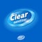 Clear logo. Sanitizer for hands. Hand antiseptic gel and virus protection label.
